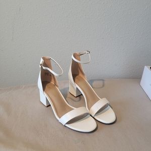 White Low Heel Shoes